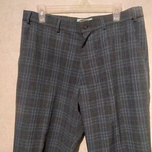 Haband's FIT-FOREVER size 34L blue & gray plaid pants